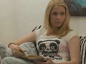 Girlie Jerks Off The Cock That Nails Her Wet Pussy